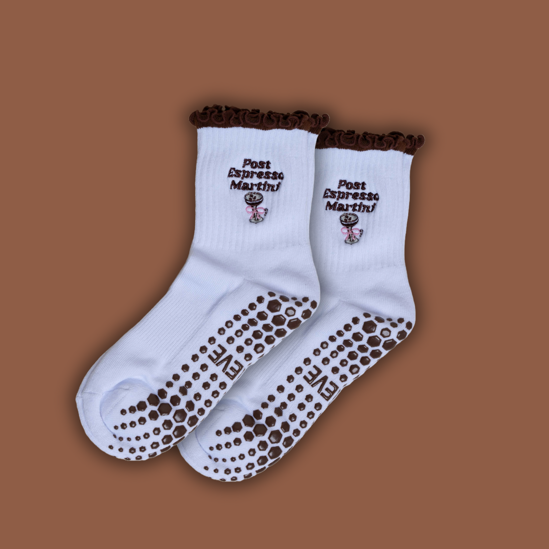 POST ESPRESSO PILATES GRIP SOCKS